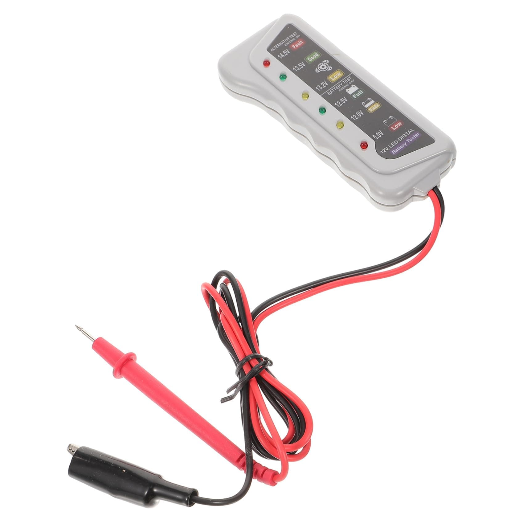 1pc Car Battery Tester Automotive Tool Battery System Analyzer with Led Indication Durable Voltage Measurement for Cars and Motorcycles