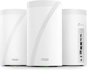Deco 7 Elite BE85 Tri-Band WiFi 7 BE22000 Whole Home Mesh System - 12-Stream 22 Gbps, 2X 10G + 2X 2.5G Ports, Wired Backhaul, 8X High-Gain Antennas, VPN, HomeShield, Free Expert Help (3-Pack)