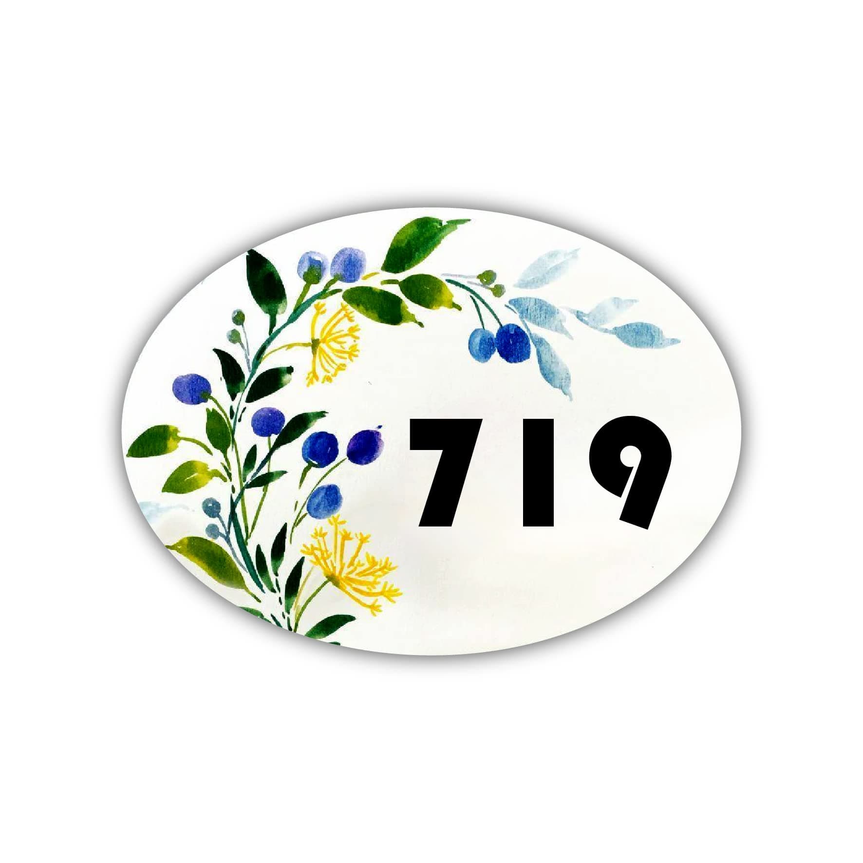 SIGNOOGLE Personalized Customized Acrylic Printed House Number Name Plate Flat Home Outdoor Family Glass House Outside 20 X 15 Cm Multicolored