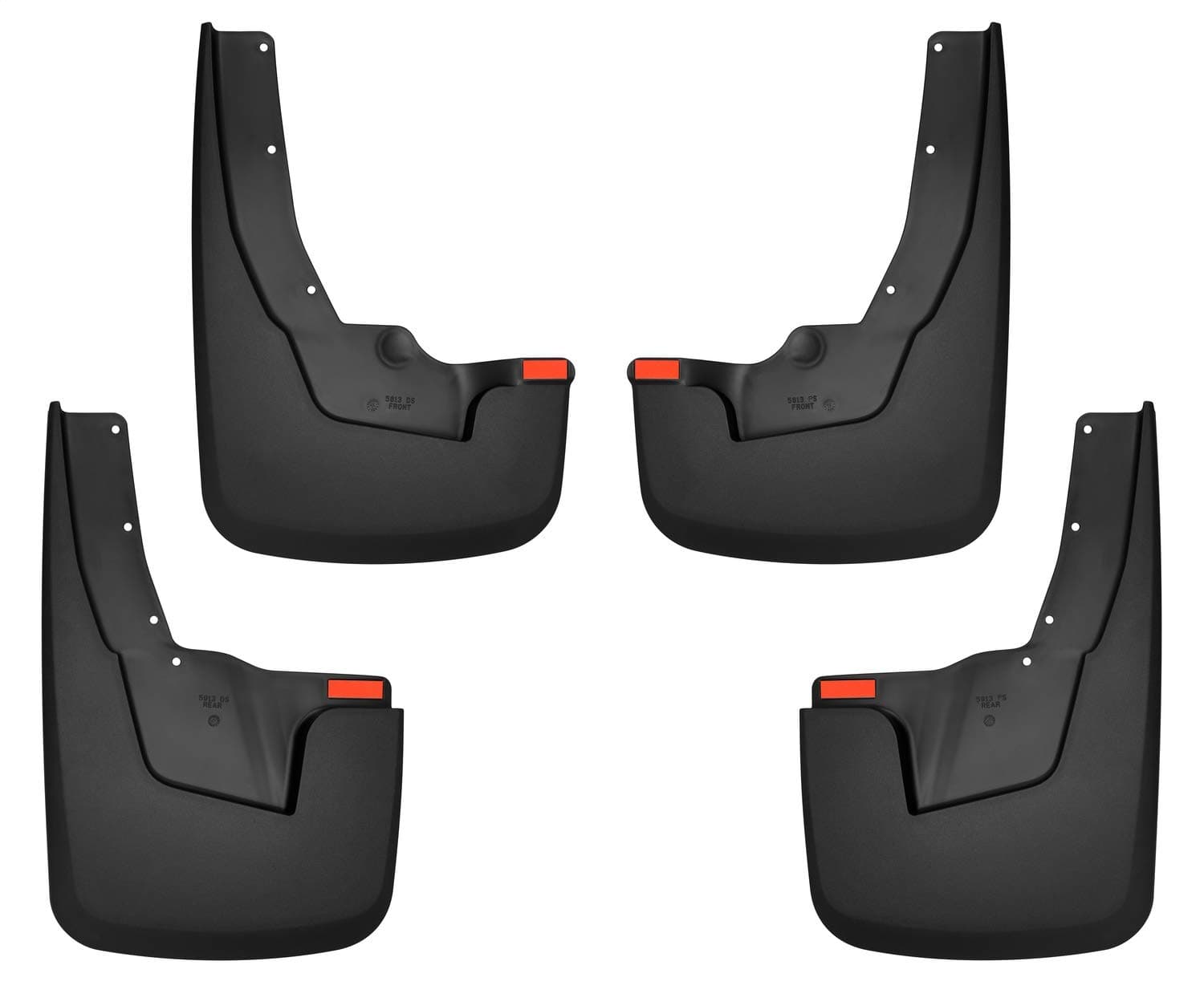 Husky Liners — Front & Rear Mud Guards | Fits 2019-2024 Ram 1500 (New Body Style) w/OEM Fender Flares (Will NOT fit Models w/Out OEM Flares, Black, 4 Pc | 58136