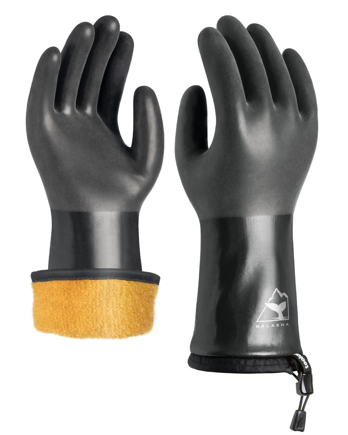 Waterproof Winter Gloves with Grip, Medium, Black, Medium