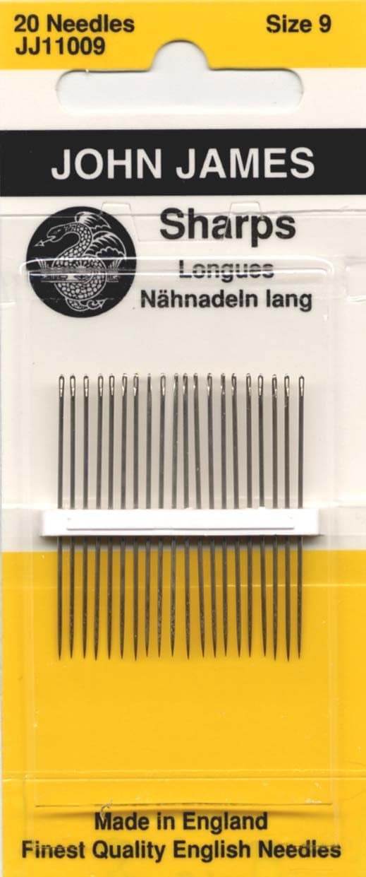 Colonial Needle20 Count John James Sharps Needles, Size 9