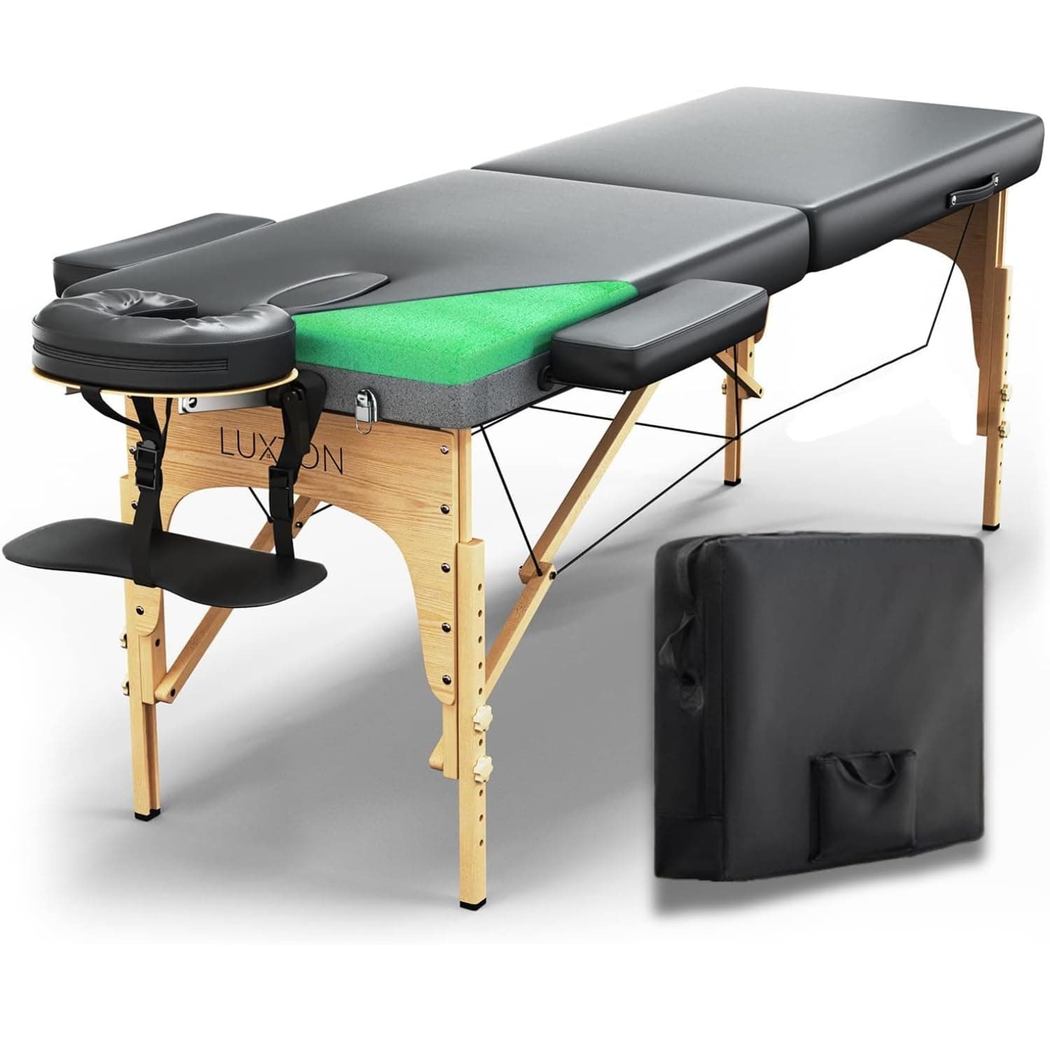 Luxton Home Premium Foam Massage Table - Easy Set Up - Foldable & Portable with Carrying Case