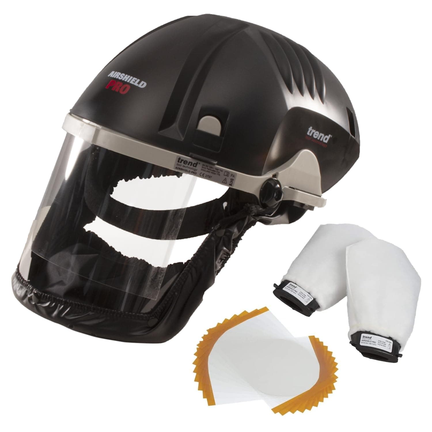 Trend Airshield Pro Full Faceshield, Dust Protector, Battery Powered Air Circulating Mask for Woodworking