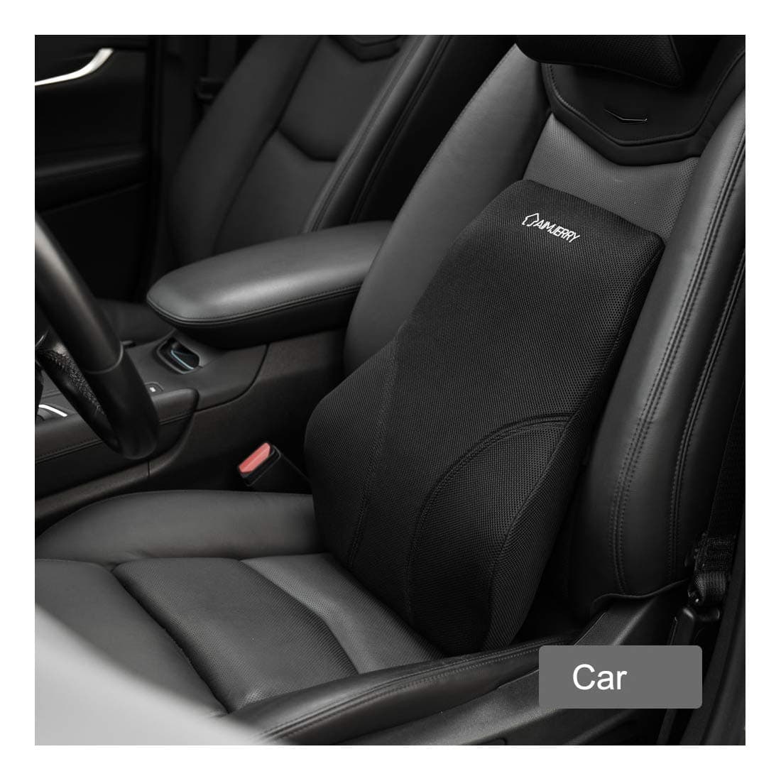 Aimjerry Lumbar Support Cushion Back Lumbar Pillows with Memory Foam for Office/Home/Car/Travel