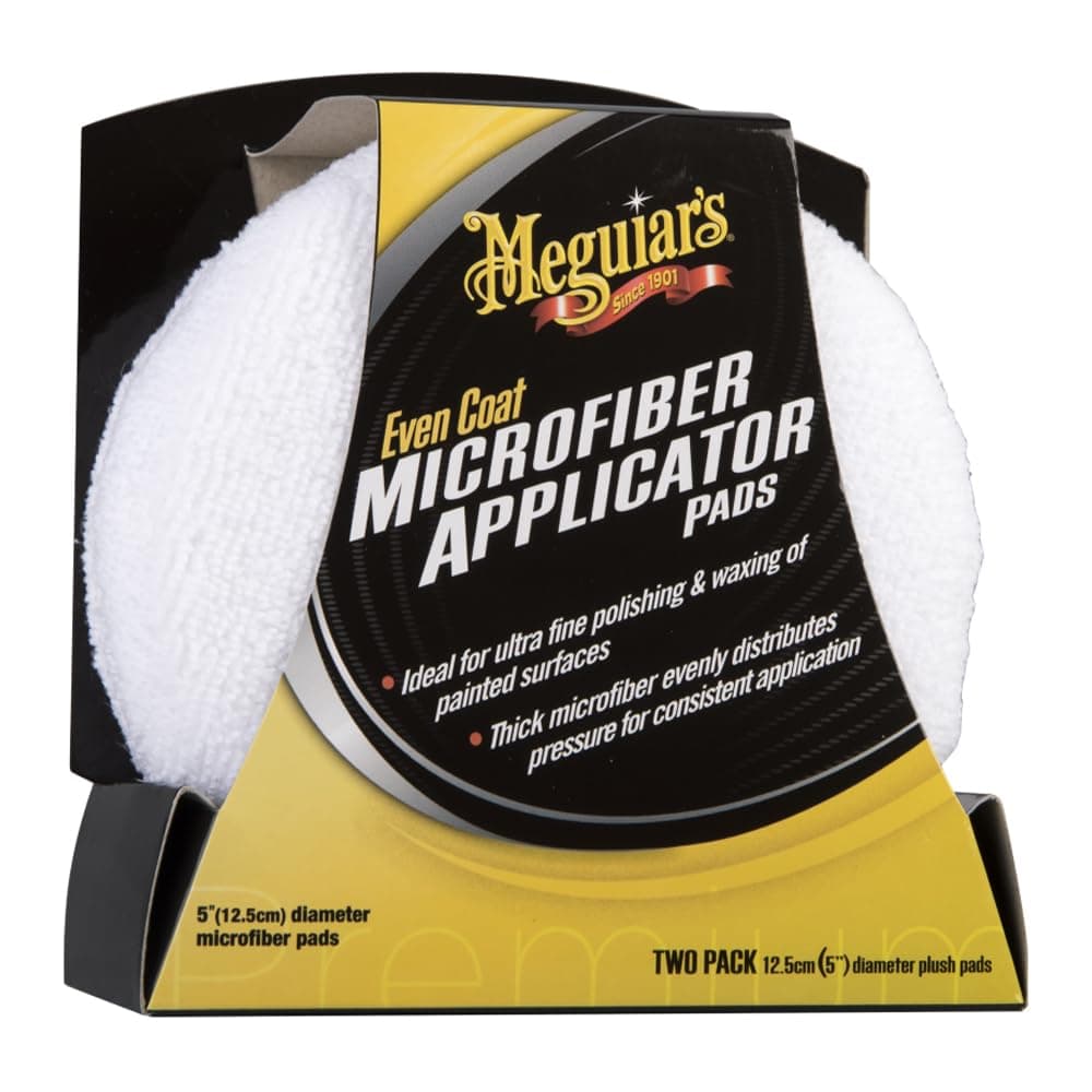 Even Coat, Microfibre Reusable Applicator Pads (2 Pack), 12.7 cm, Hand Applying Compounds, Polishes And Leather Cleaners - X3080EU