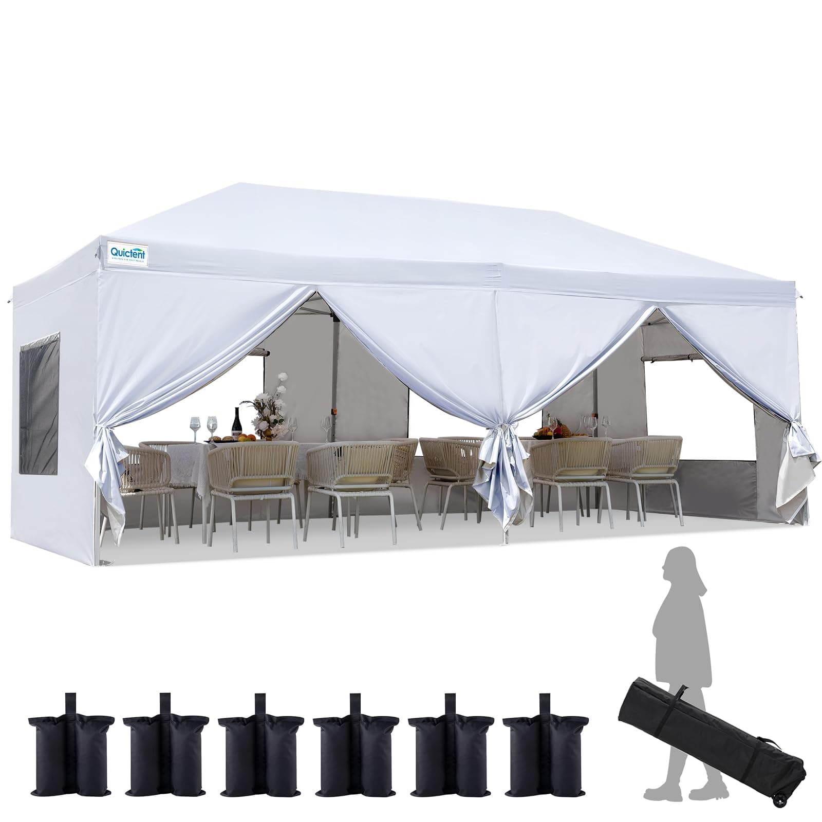Quictent 10x20 ft Pop up Canopy