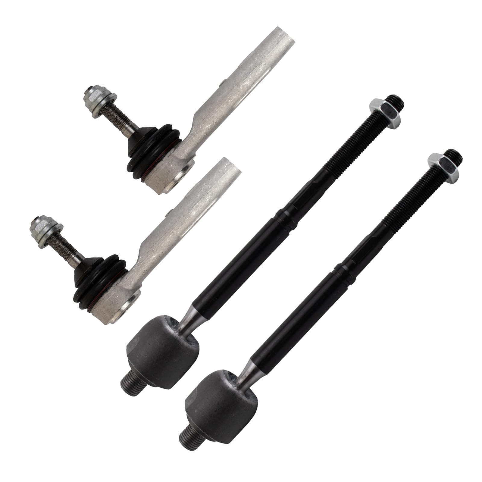 TRQ Front Inner and Outer Tie Rod Set Compatible with 2016-2020 Tesla S X