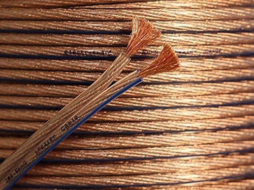 electrosmart 5m Quality 2 x 2.5mm Loud Speaker Cable - Multi-Strand 444 (2x 222 Strand) - Outside Dimensions of Cable: 9.1mm x 4.2mm - 14 AWG - 30A Max - Ideal for Car Audio & Home HiFi