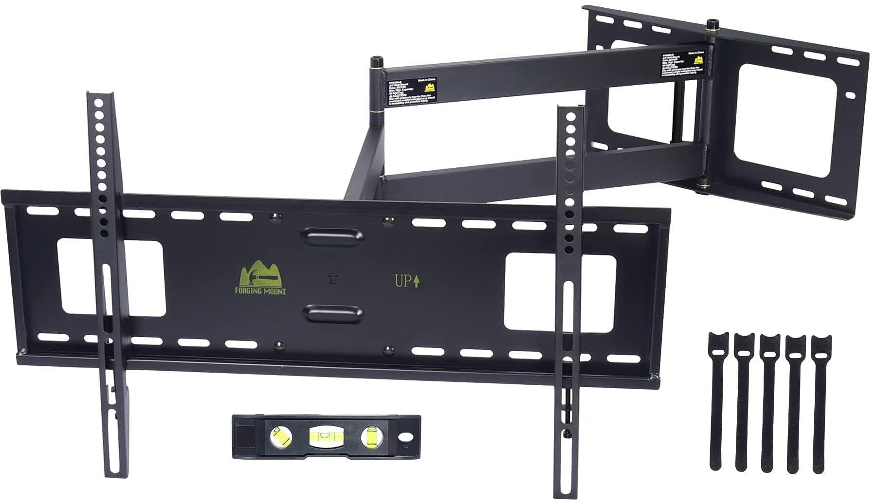 FORGING MOUNT Long Extension TV Mount Full Motion Wall Bracket with 42 inch Long Arm Articulating TV Wall Mount for 42 to 80 Inch Flat/Curve TVs, VESA 600x400mm Compatible, Holds up to 110 lbs