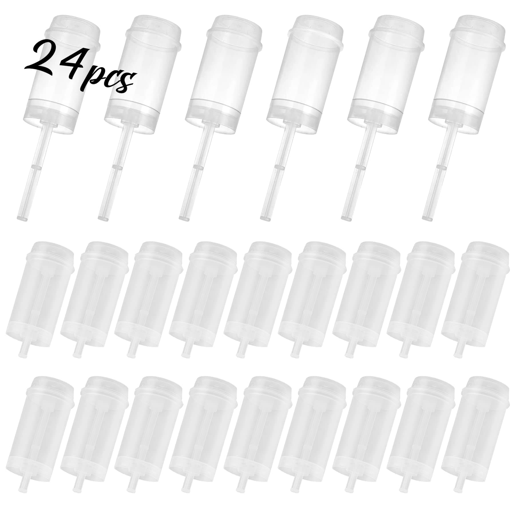 24 Pack Cake Push Pop Containers with Lids, Muti-purpose Push Pop Cake Containers, Reusable Plastic Cake Push-up Pop Shooter for Cupcake, Confetti, Homemade Ice Cream,Desserts