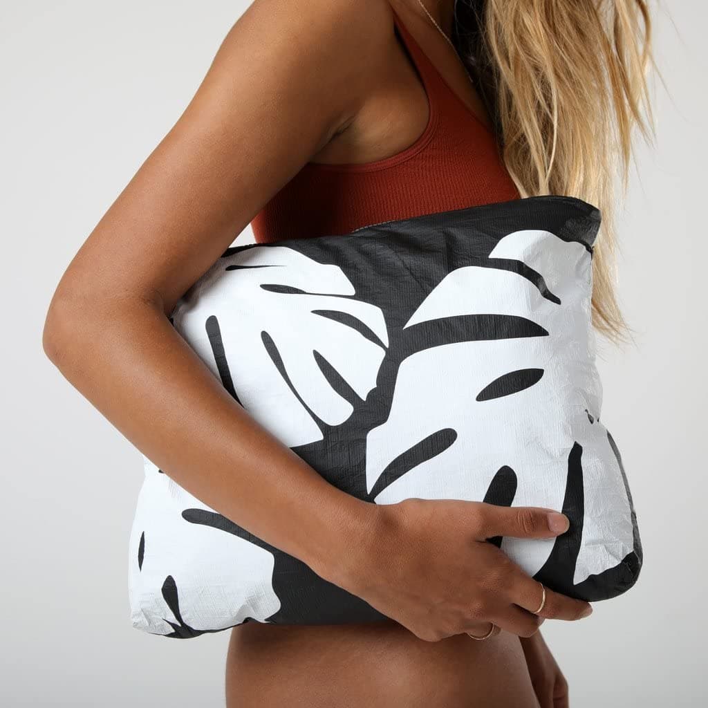 ALOHA Collection Max Pouch, Lightweight, Packable, & Splash-Proof - Durable, Washable, & Reusable Makeup Pouch for Cosmetics, Pool, Beach & Travel, Easy to Clean & Sustainable Material (14.5" x 11.5")