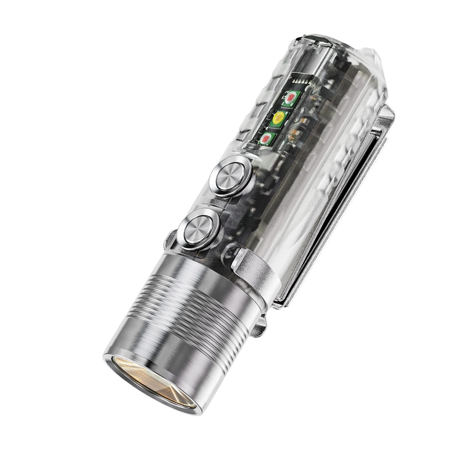 A28R G2 Pocket Torch with Red and White Side Light,1000 Lm Rechargeable Torches,Water Resistant,EDC Flashlight for Everyday Carry, Hiking, Camping