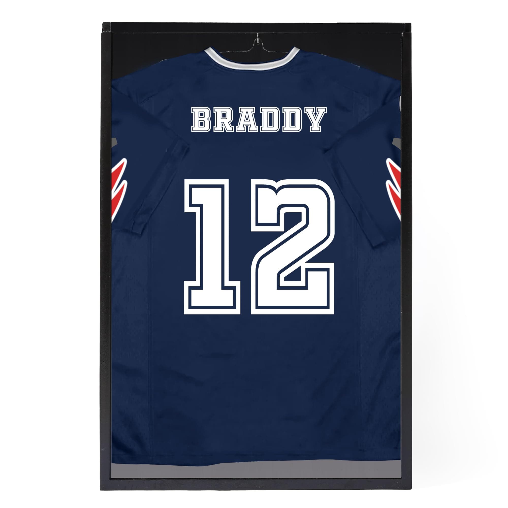 Jersey Display Frame Case, Acrylic Shadow Box for Jersey Display, Football, Baseball, Basketball, Soccer, Hockey Sports Display Case, Black