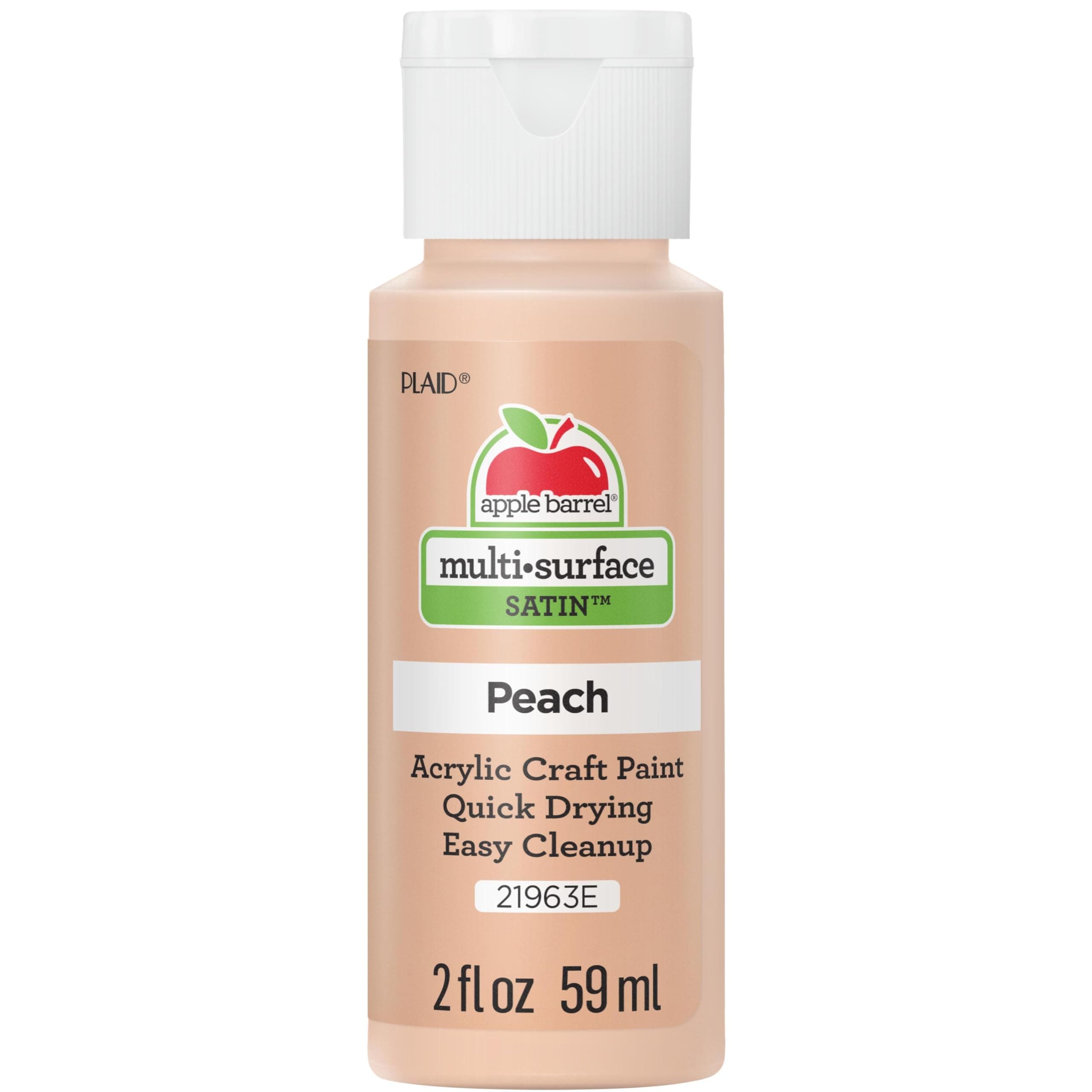Apple Barrel 21963E Multi Surface Acrylic Paint, 2 oz, Peach