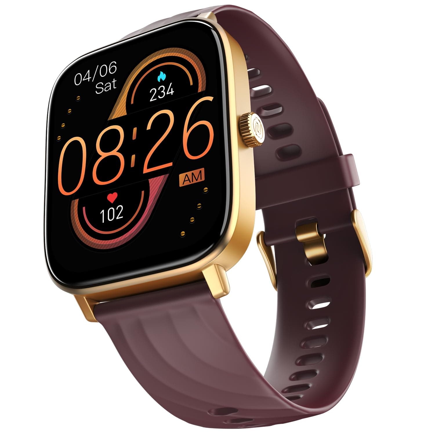 Noise Newly Launched Quad Call 1.81" Display, Bluetooth Calling Smart Watch, AI Voice Assistance, 160+Hrs Battery Life, Metallic Build, in-Built Games, 100 Sports Modes, 100+ Watch Faces (Deep Wine)