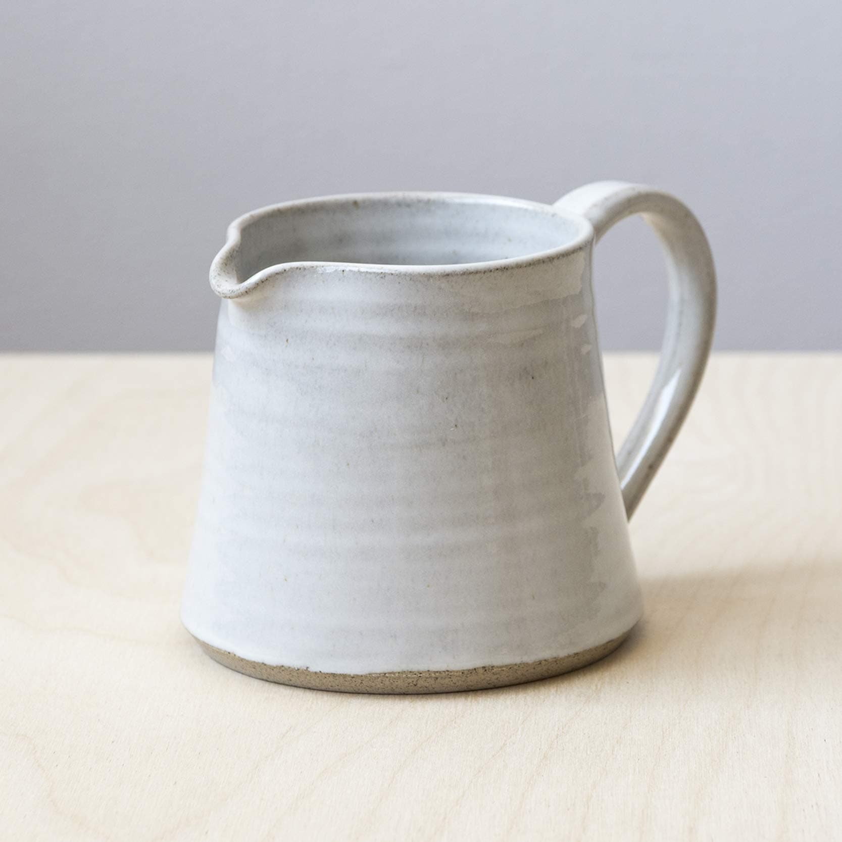 White Pottery Handmade Ceramic Milk Creamer