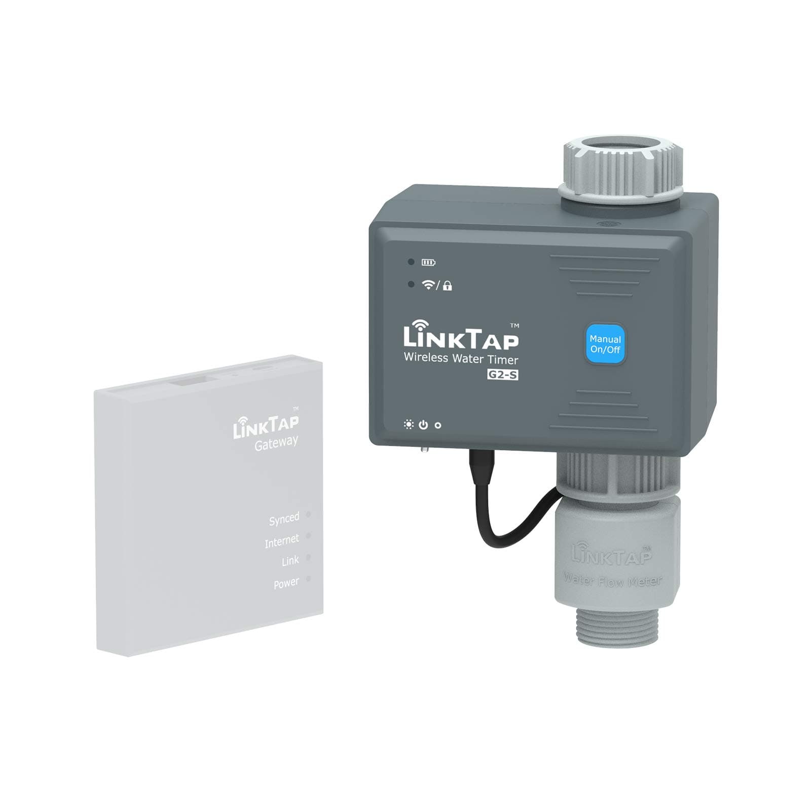LinkTap G2S Wireless Water Timer - Requires Gateway - Smart Irrigation Tap Timer with App, Cloud Controlled Watering, Weather Awareness, Manual Control & Digital Lockout, Easy Install, IP66 Waterproof