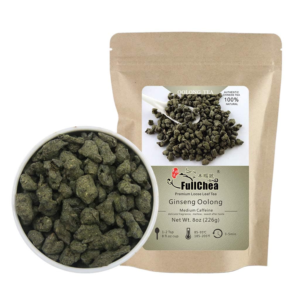 Ginseng Oolong Tea - Oolong Tea Loose Leaf - Imperial Ginseng Tea - Natural Ren Shen with Unique Aroma and Taste 8oz / 226g