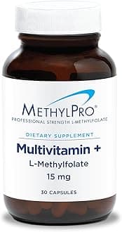 MethylPro Multivitamin + L-Methylfolate 15 mg - Supports a Healthy Mindset - Vitamins A, C, D3, E & More - Active Folate for Methylation Support & Biochemical Reactions - 30 Servings - 30 Capsules