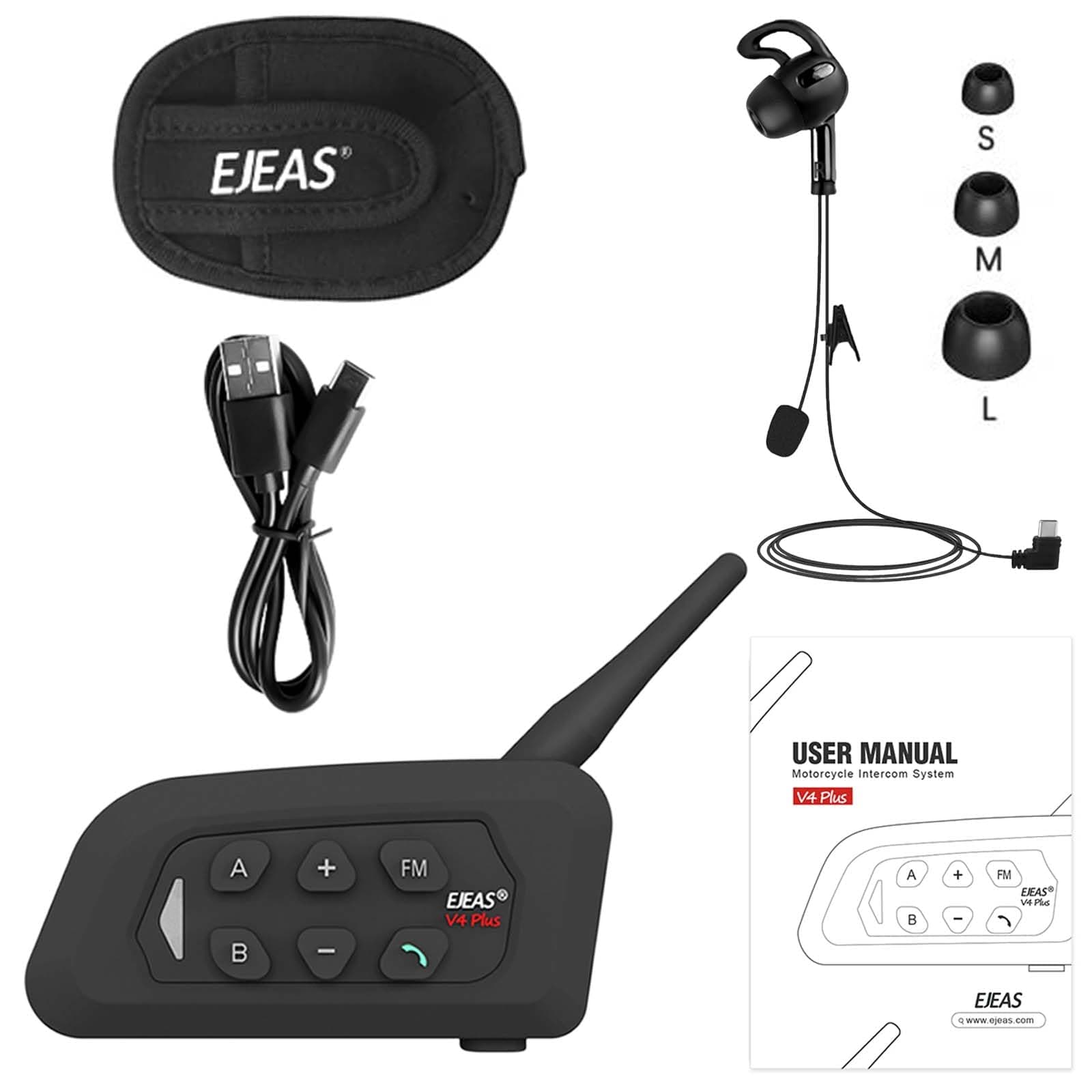 GaiRen V4C Plus Referee Headsets with Right Earpiece, USB C Interface Referee Communication System Sets for Volleyball Official Football Coach Crews Soccer Handball