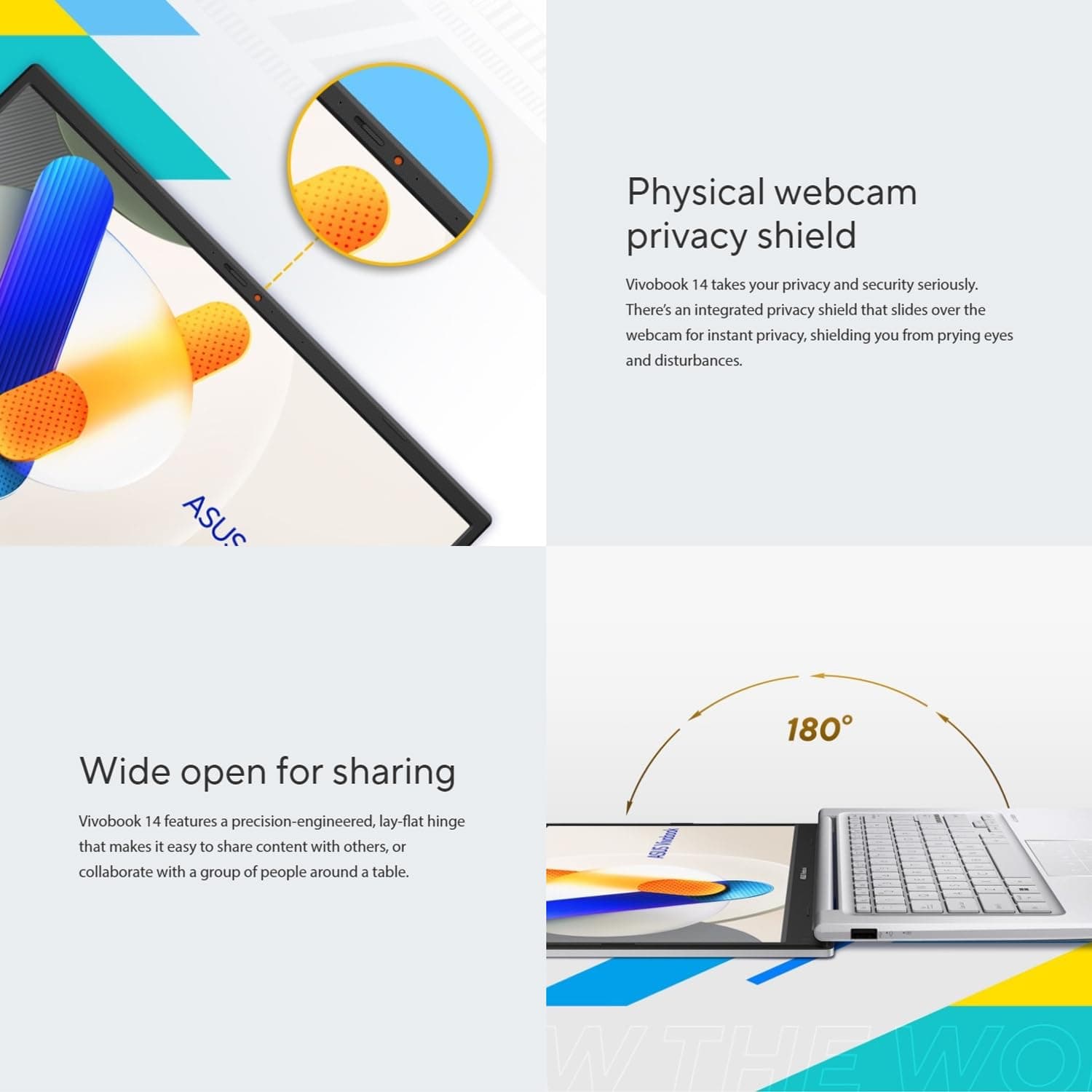 ASUS VivoBook Laptop | Intel 13th Generation 6 Core Processor Up to 4.5GHz (Beat i7-1195G7) | 8GB RAM | 128GB PCIe SSD | 14" FHD Display | Bluetooth | HDMI | Thin & Light | Windows 11