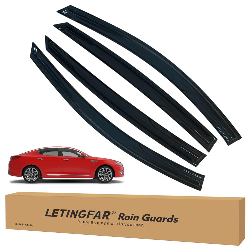 Window Visors Rain Guards for Kia Optima 2011 2012 2013 2014 2015 Accessories, Wind Deflectors Vent Shades for Kia Optima