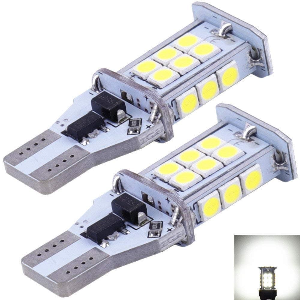 Cargo LED 2 X 1550 Lumens Extremely Bright Error Free 921 912 W16W 3030 24-EX Chipsets LED Bulbs Used For Backup Reverse Lights, Xenon White