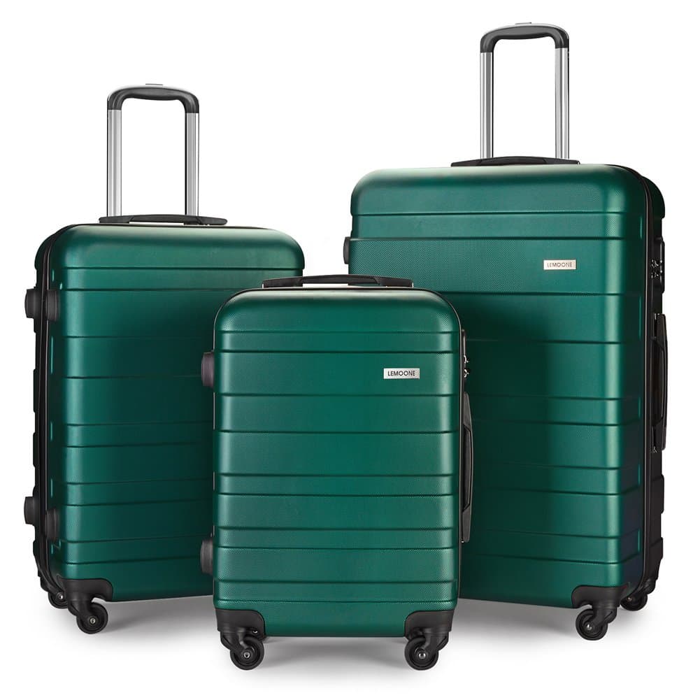 Luggage Set Spinner Hard Shell Suitcase Lightweight Carry On - 3 Piece (20" 24" 28") (GG4)