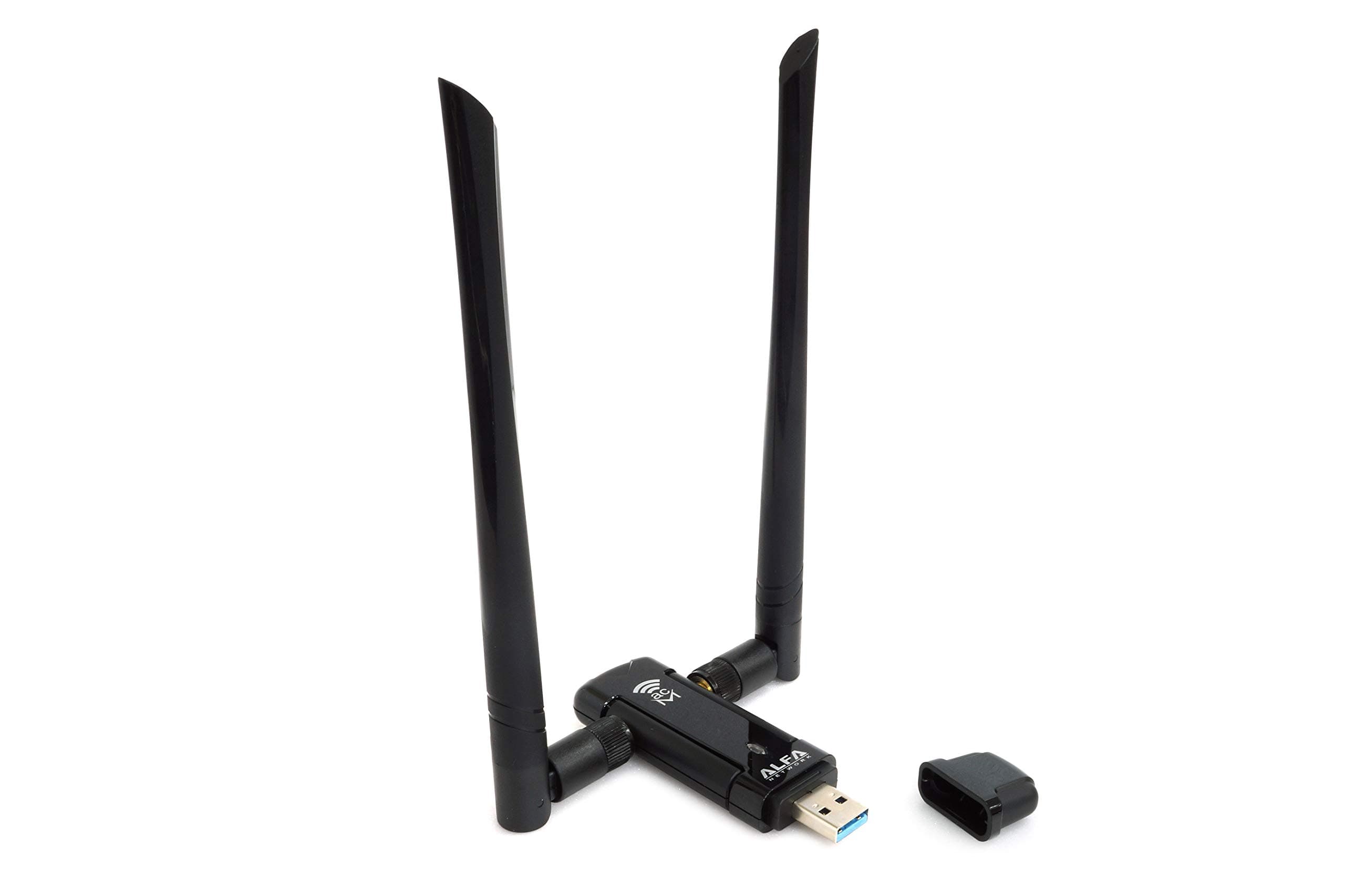 AWUS036ACM Long-Range Wide-Coverage Dual-Band AC1200 USB Wireless Wi-Fi Adapter w/High-Sensitivity External Antenna - Windows, MacOS & Kali Linux Supported
