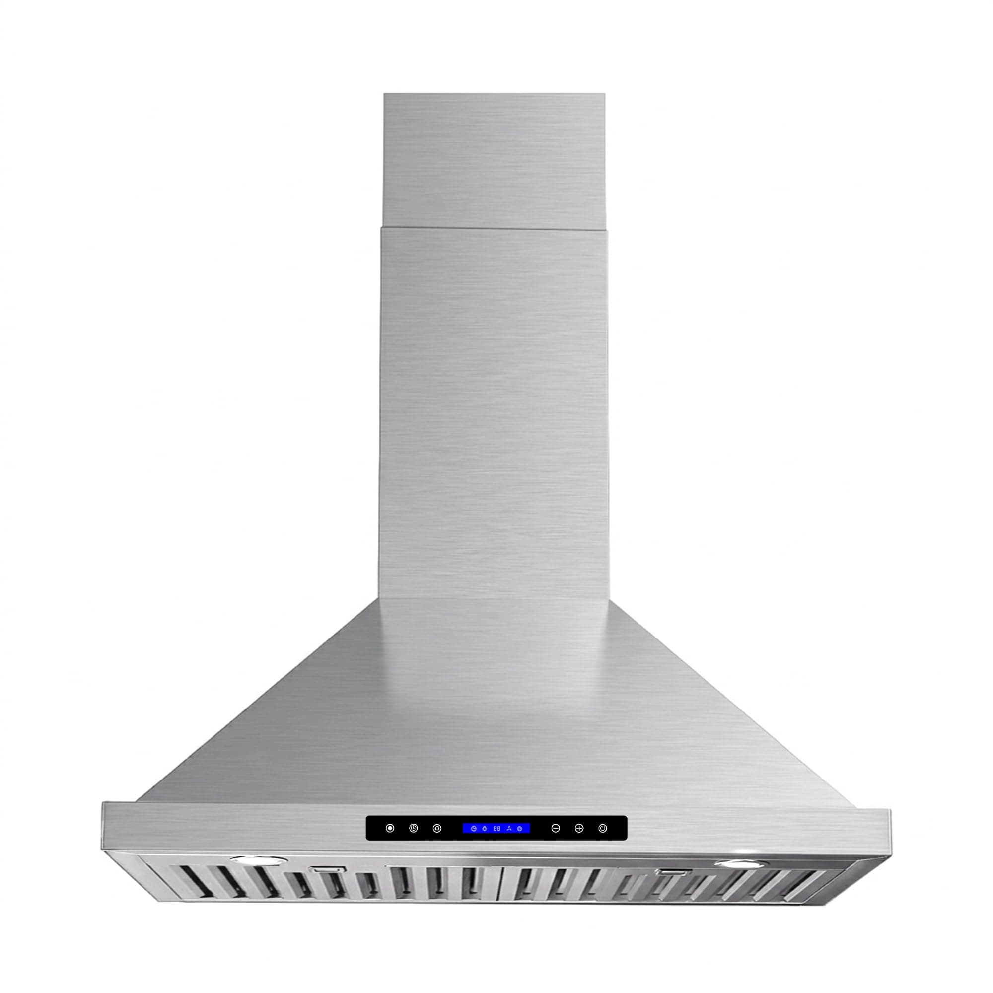 AROAN Wall Mount Range Hood with Ducted/Ductless Convertible Duct, 30 Inch 780CFM Stainless Steel Vent Hood, 4Speed Touch Panel with 2pcs Adjustable LED Lights (PA02-30)