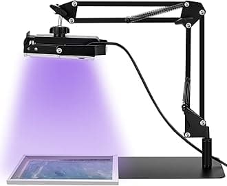 50W LED Exposure Unit Kit UV Screen Printing Light Screen Printing Exposure Unit with Retractable Adjustable Stand for Screen Print Exposing Photo Emulsion Cyanotypes Office