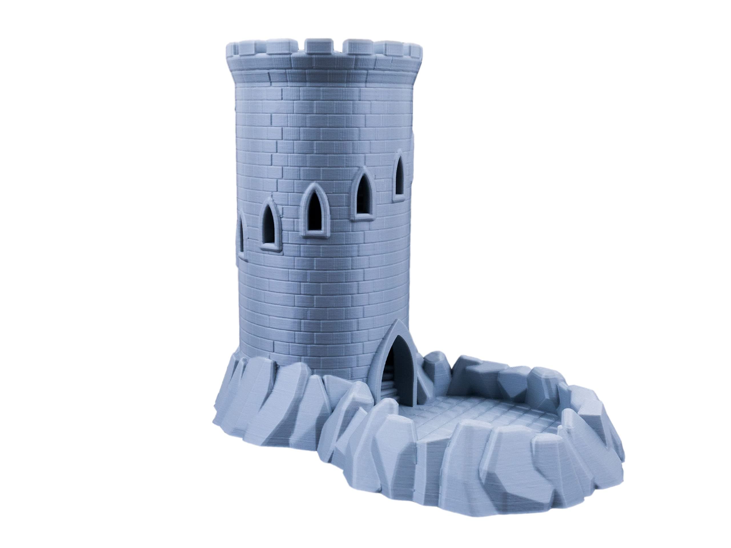 D&D Dice Tower Castle For All Dice Sizes. Perfect Dice Roller for Dungeons and Dragons, Tabletop RPG, Miniature Games and Board Games