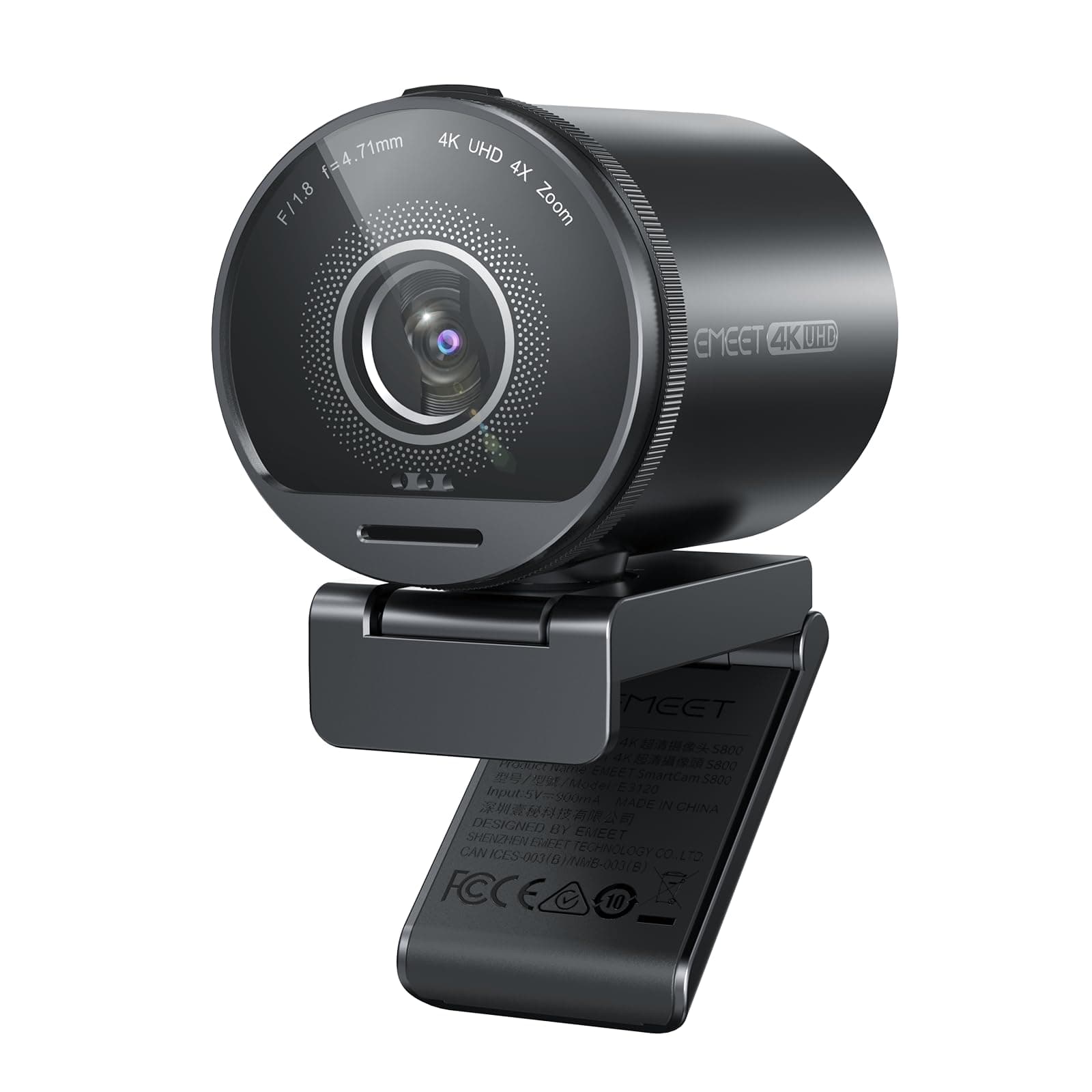 SmartCam S800-4K Webcam for Streaming, Sony 1/2'' Sensor, Supports HDR, PDAF&TOF Dual-autofocus, 1080P@60fps, 2 Noise-Cancelling Mics, 40°-73° FOV, Perfect for Live Streaming&Online Meetings