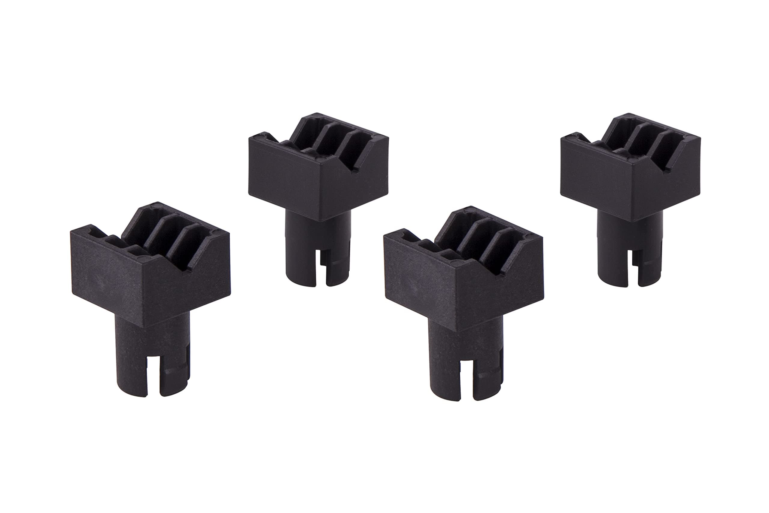 wolfcraft 4 Clamping Jaws for securing workpieces Horizontally I 6172000 I Plastic Jaws for securing workpieces Horizontally on All Tables with 20 mm bore Holes