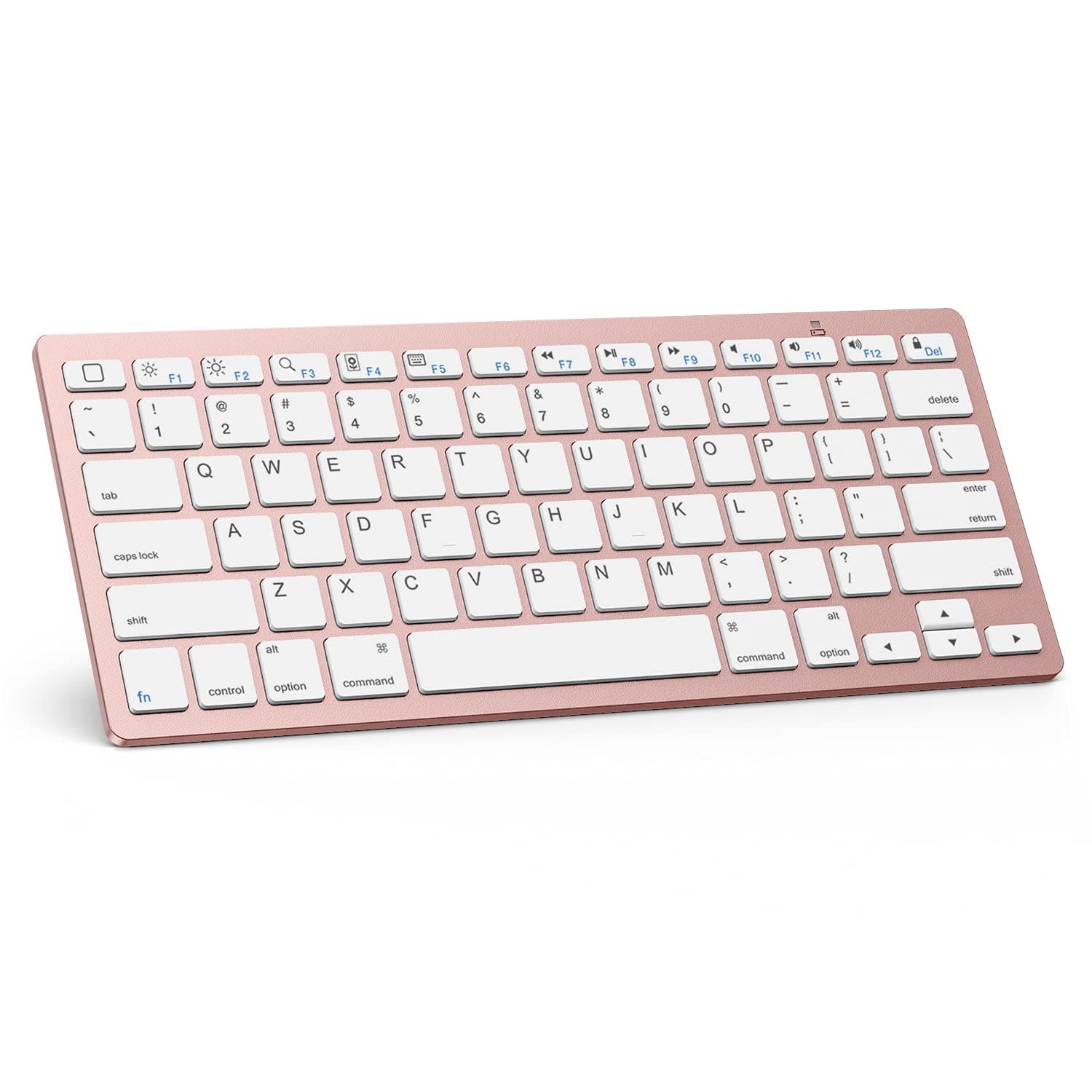OMOTON Bluetooth Keyboard Compatible with iPad A16 11th 10th Generation, iPad 10.2 (9th/8th/7th), iPad Pro 13/12.9/11 inch, iPad Air 13/11 inch, iPad Air/Mini and More iOS Devices, Pink Gold