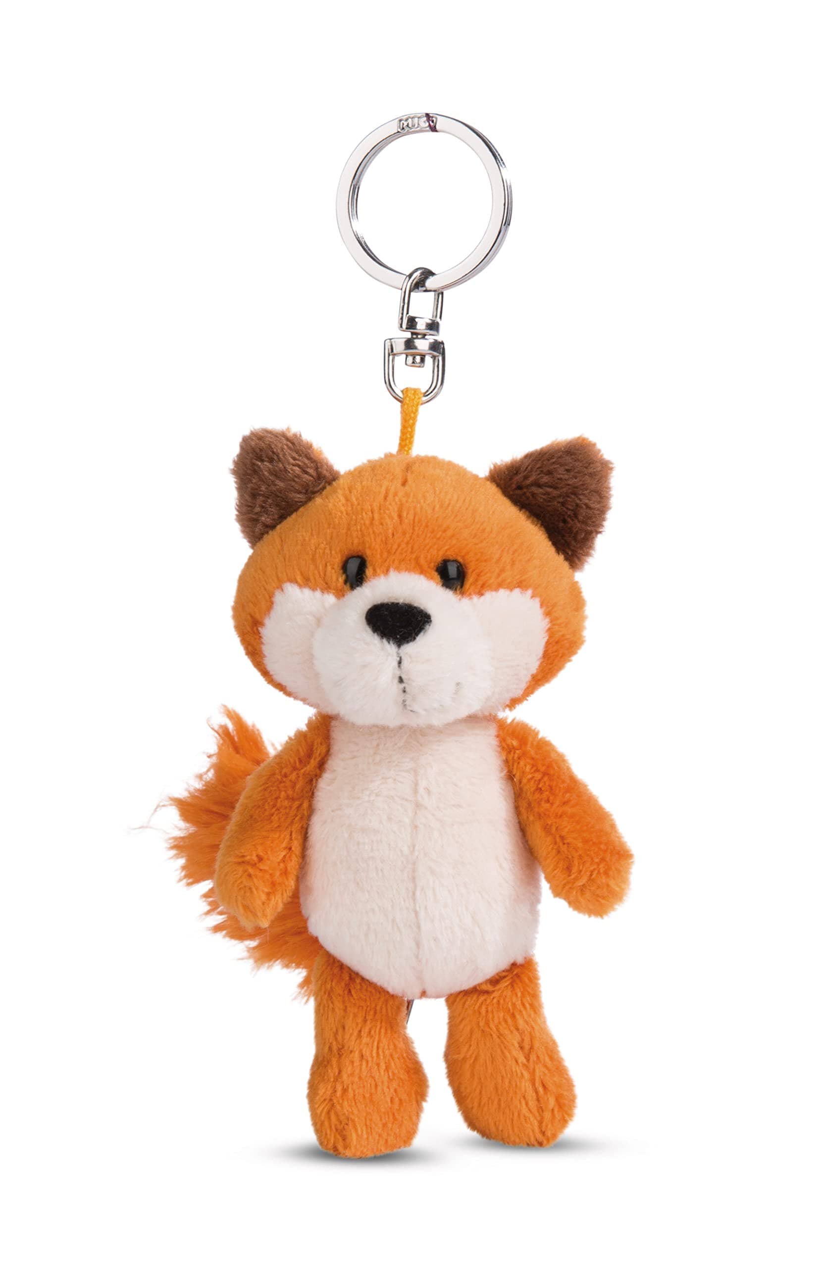 49140 Fox Fridalie 10cm Orange-Sustainable Companion Cuddly Animal Pendant Lanyard, Ring & Key Holder, 10 cm