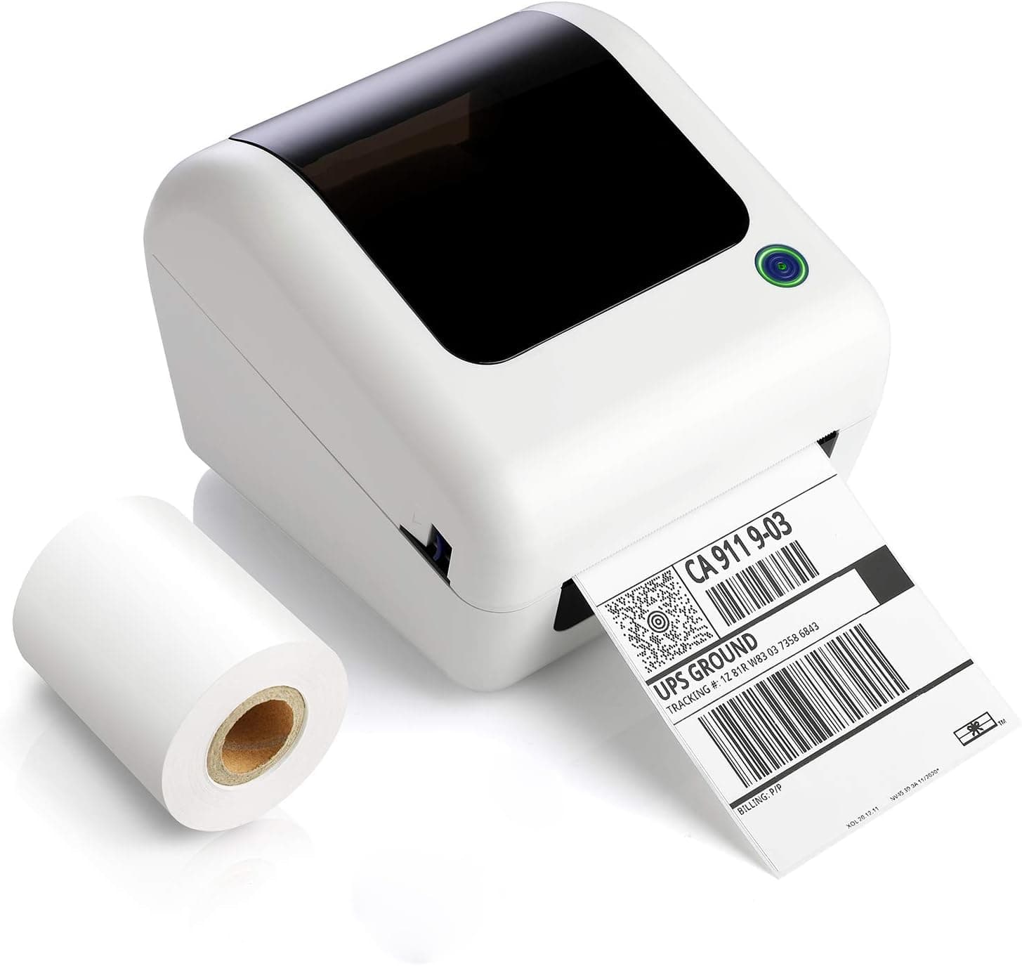 JADENS Bluetooth Shipping Label Printer, Thermal Label Printer for Address Postage Small Business, 4x6 Label Maker Machine for iPhone & Andriod, Compatible with Hermes, Royal Mail, EBay, Amazon, Etsy