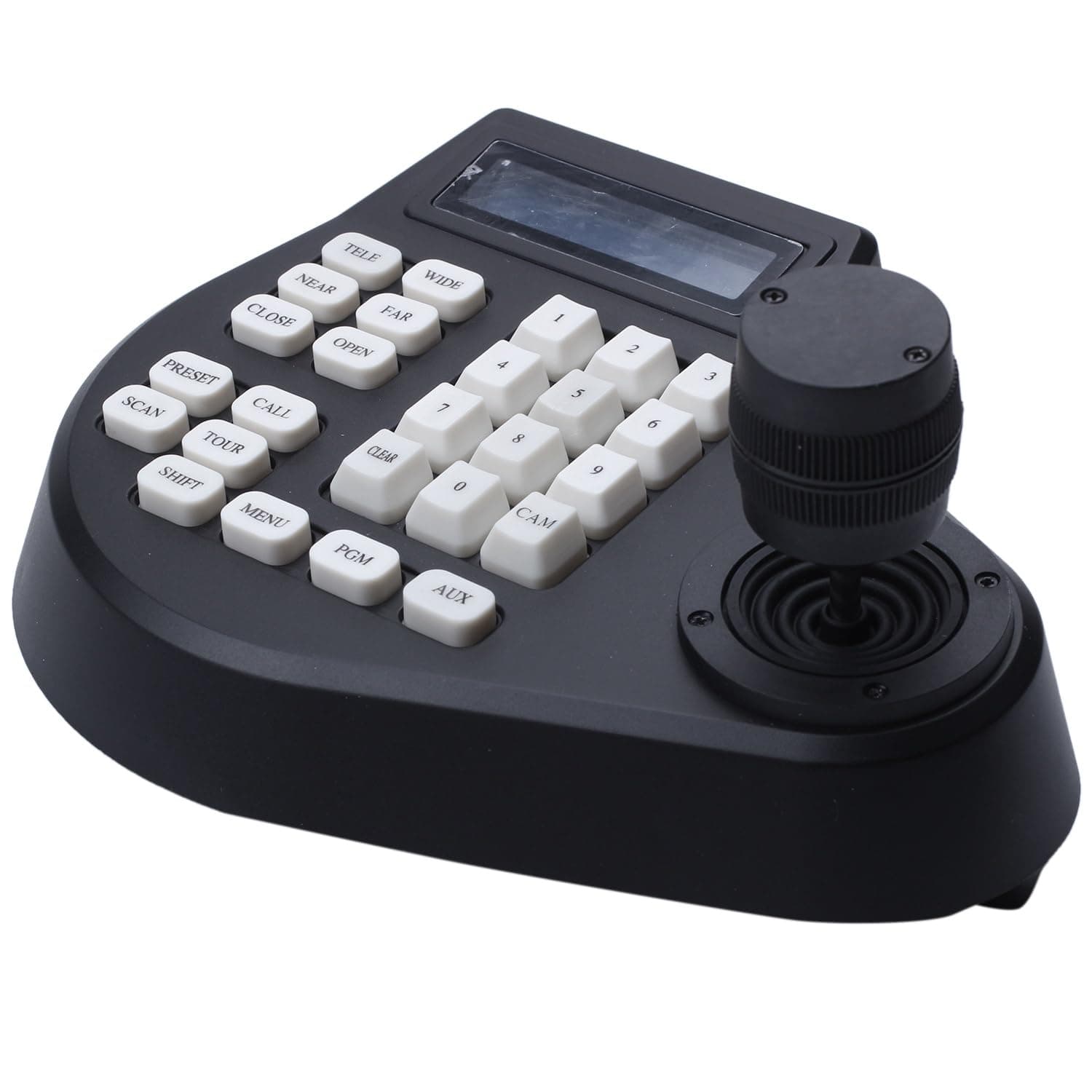 EVERSECU Mini Analog PTZ Camera Keyboard with 4D Joystick PTZ Speed Dome Camera Controller with RS485 Input
