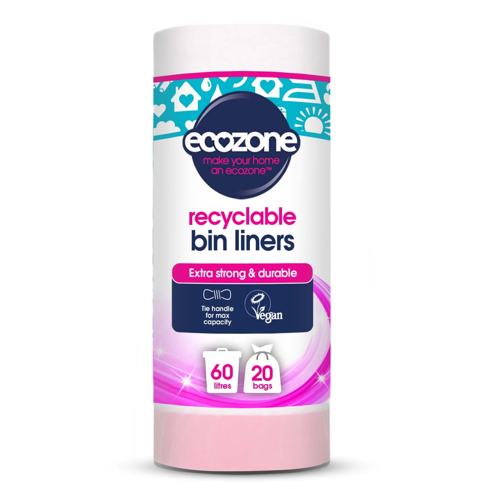 Ecozone Biodegradable Bin Liners, Pack of 20, BB60L