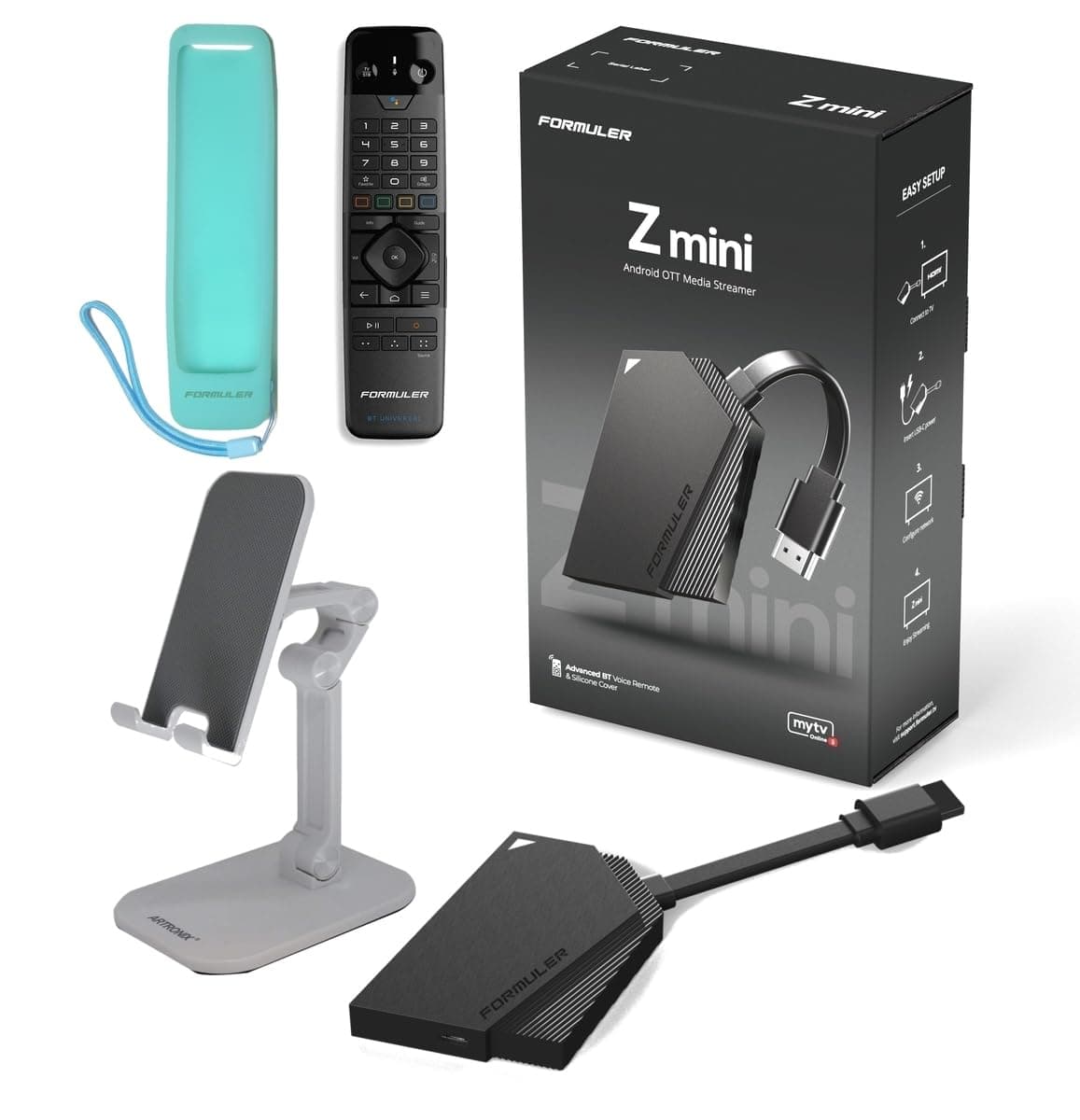 Formuler Z Mini Android 12 Dual Band 5G 2GB Ram 8GB ROM 4K + Extra Desk Stand Mount