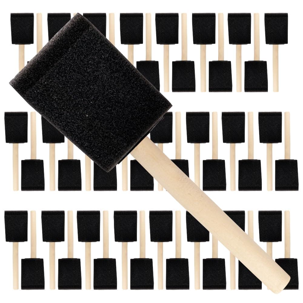 PRO-GRADE Pro Grade - Foam Brushes - 2 Inch - 48 Piece Poly Foam Brush Set