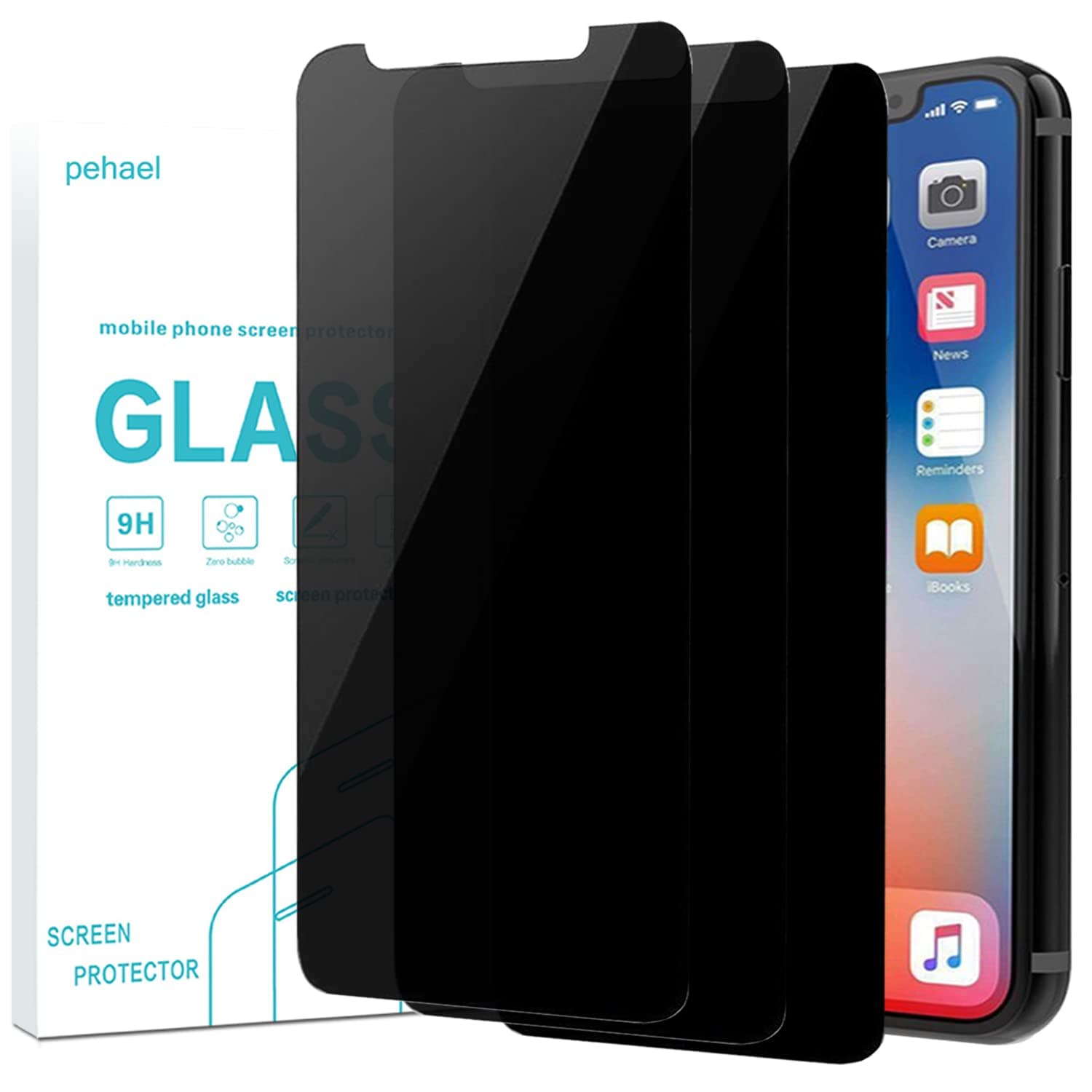 3Pack for iPhone 11 Pro/XS/X/10 Privacy Screen Protector Full Coverage Anti-Spy Tempered Glass Film 9H Hardness Bubble Free [5.8 inch]Global Recycled StandardGlobal Recycled StandardGlobal Recycled Standard