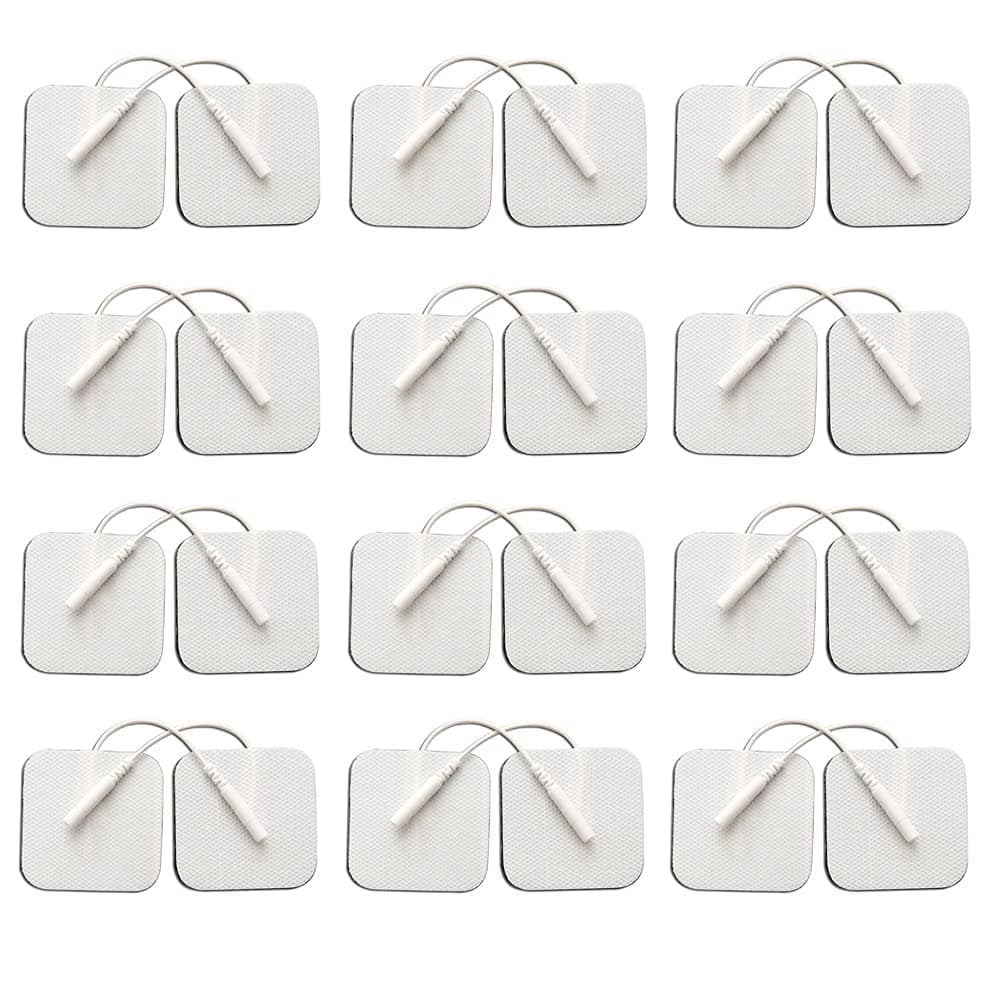MAKINGTEC 24PCS TENS Unit Replacement Pads 2X2, Reusable Tens Pads, Replacement Electrode Patches Compatible with AUVON TENS, TENS 7000, Healthmate Forever TENS