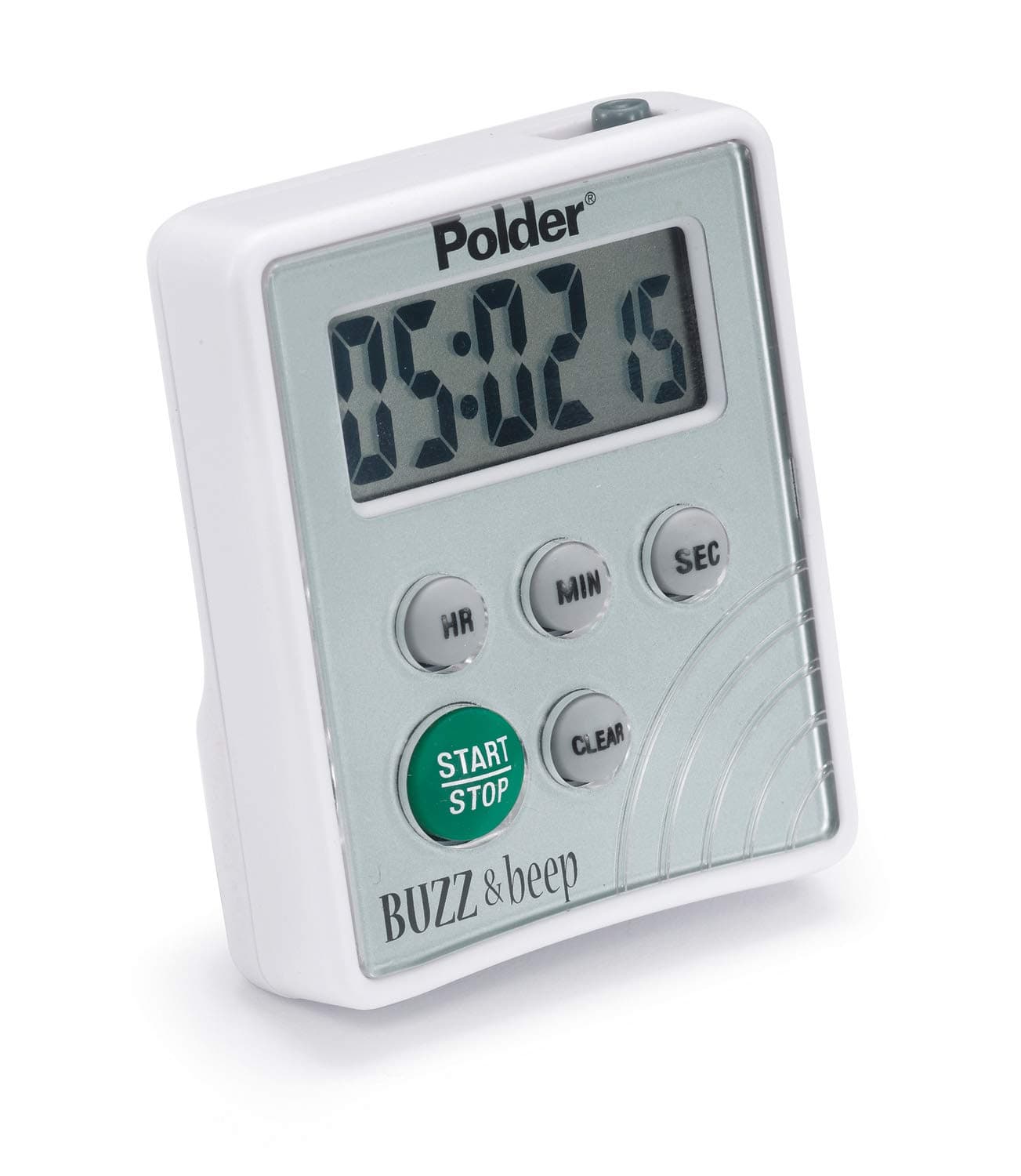 Polder TMR-2125 Buzz and Beep Digital Timer, White