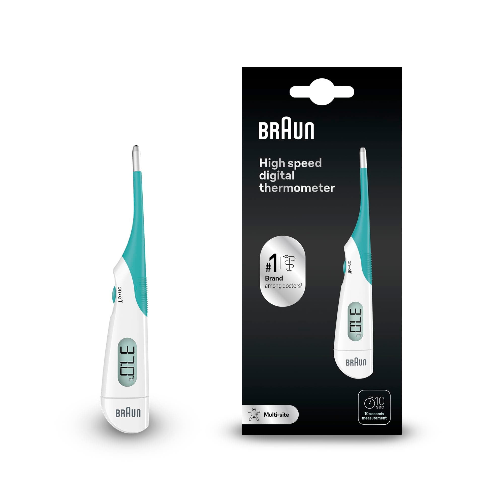 Braun High Speed Digital thermometer - Digital Stick for Multi-Site Usage - Orally, Rectally or Underarm - Baby and Infant Friendly - #1 Brand among doctors(1) - PRT1000 (Package may vary)