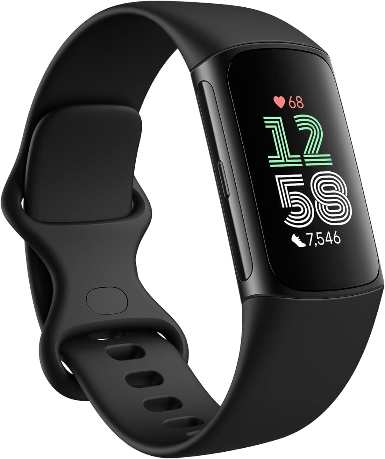 Fitbit Google Charge 6 Activity Tracker with 6 Months Premium Membership Included, 7 Days Battery Life and Google Wallet and Google Maps Obsidian/Black Aluminum