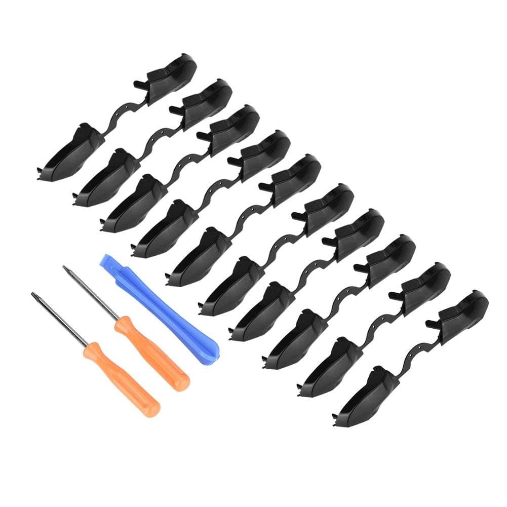 Zerone 10PCS Solid Black LB RB Bumpers Triggers Buttons with Screwdrivers Replacement for Xbox One Elite Controller Gamepad