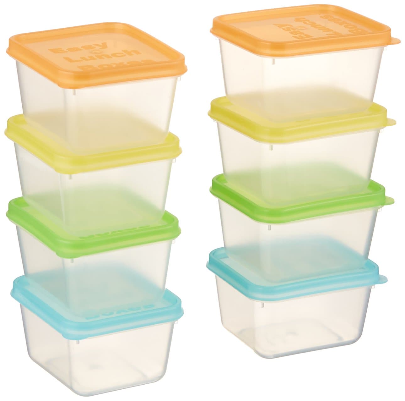 EasyLunchboxes Mini Dippers Small Dip, Condiment, or Sauce Containers, Leak-Resistant, Set of 8