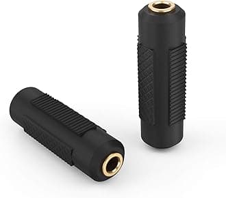 3.5mm Converter, CableCreation [Pack of 2] 3.5mm Stereo Jack to 3.5mm Female to Female (F-F) Audio Adapter Coupler Gold Plated Stereo Cable, Speaker & Headphone Coupler